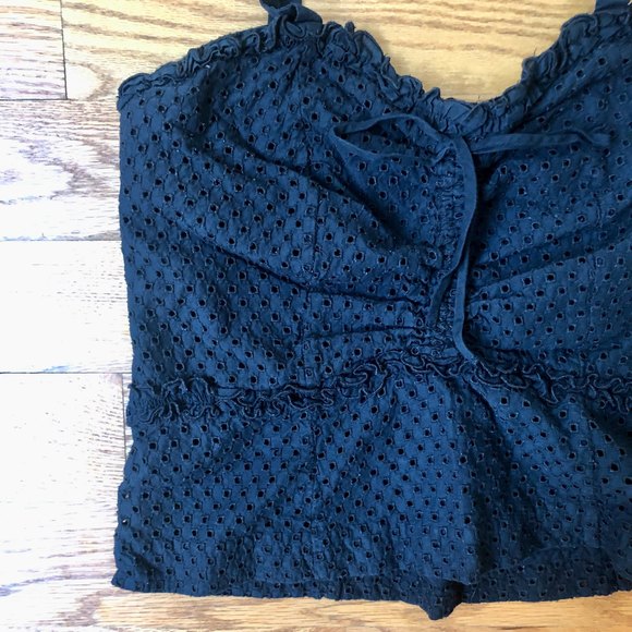 MARC JACOBS eyelet cami crop top w/ side zip | Size Small/Medium - Picture 2 of 8